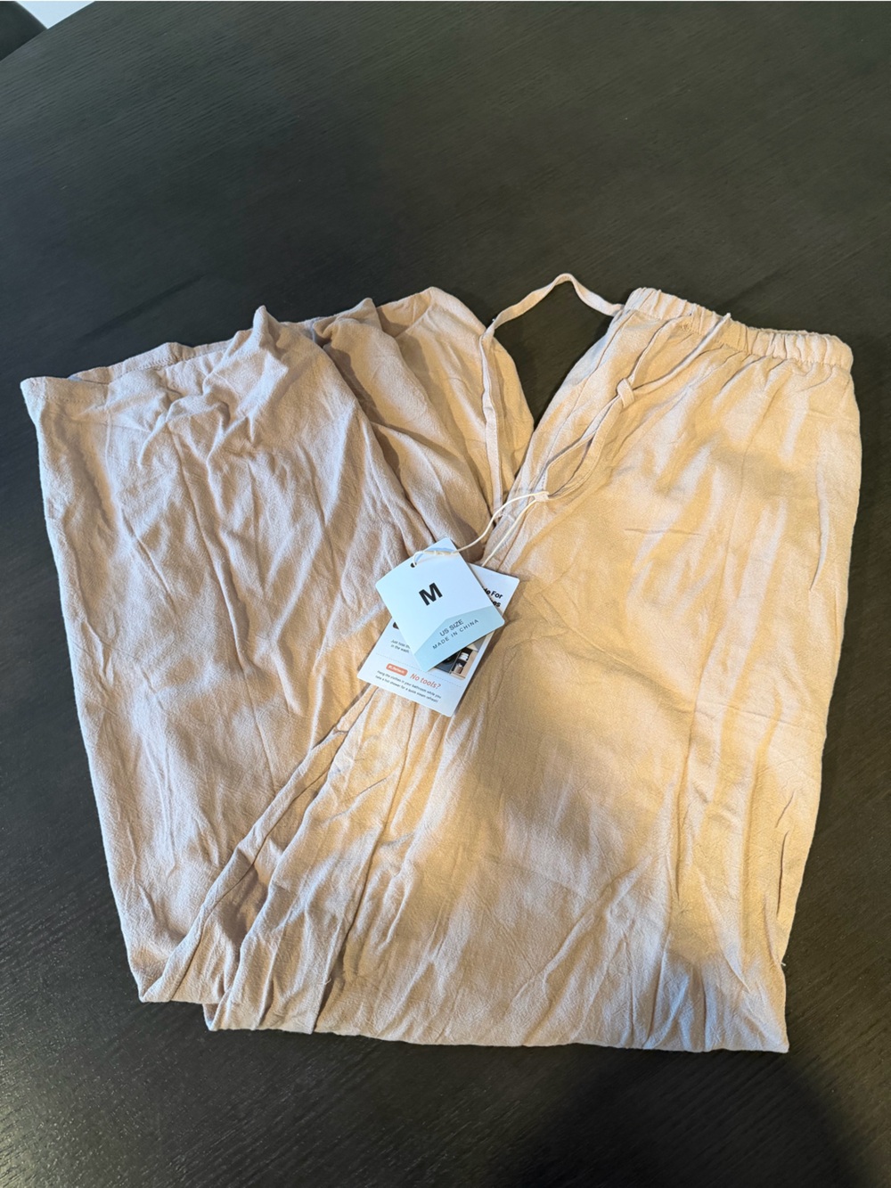 Women's Tie-Front Bermuda pants in beige